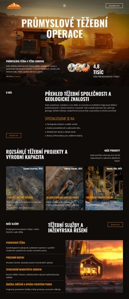 HTML Stránky Pro Těžký Průmysl