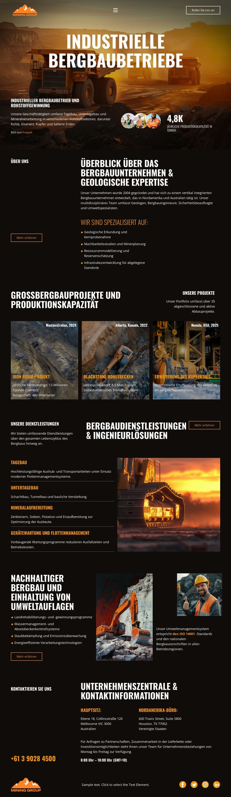 Schwerindustrie-Bergbau WordPress-Theme