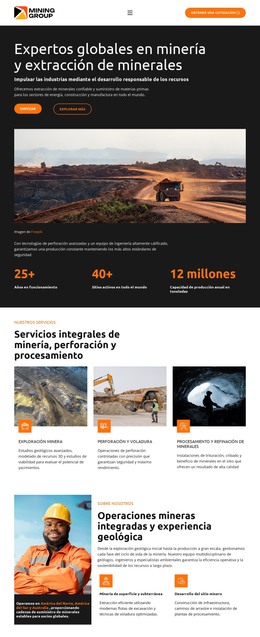 Compañía Minera Industrial Plantillas HTML