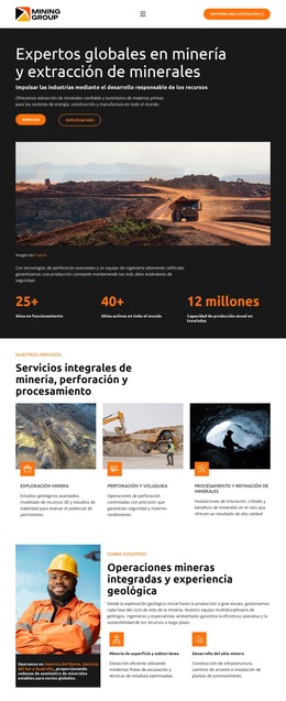Compañía Minera Industrial Plantillas de sitios web