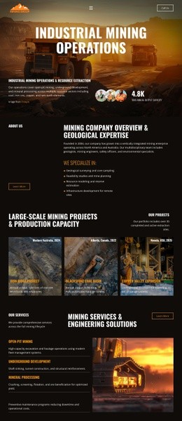 Heavy Industry Mining Html Code Examples
