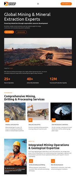 Industrial Mining Company HTML5 Templates