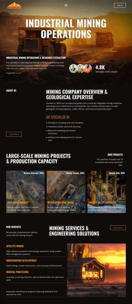 Heavy Industry Mining HTML5 Templates