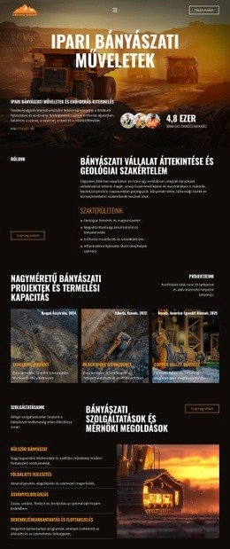 Nehézipar Bányászat – Kész Webhelytéma