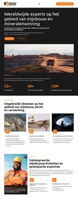 Industriële Mijnbouwonderneming Premium CSS-Sjabloon