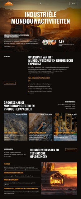 Zware industrie Mijnbouw HTML-sjablonen