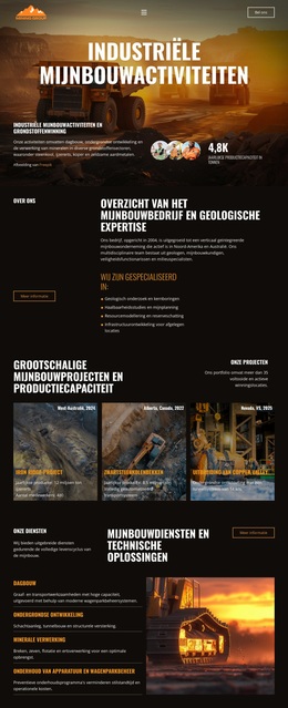 Zware Industrie Mijnbouw - Beste Gratis WordPress-Thema