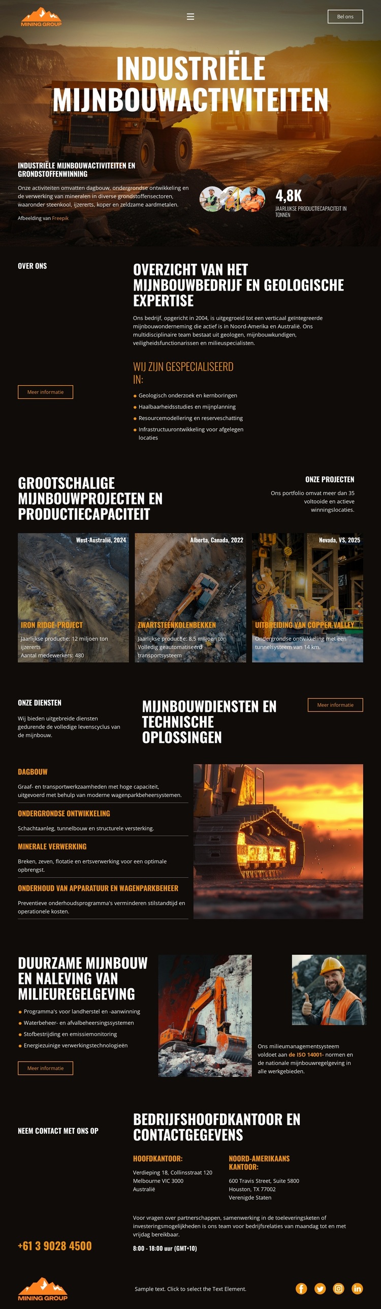 Zware industrie Mijnbouw WordPress-thema