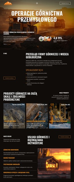 Witryna HTML Dla Górnictwo Przemysłu Ciężkiego