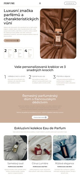 Elegantní parfémovaná voda HTML Šablony