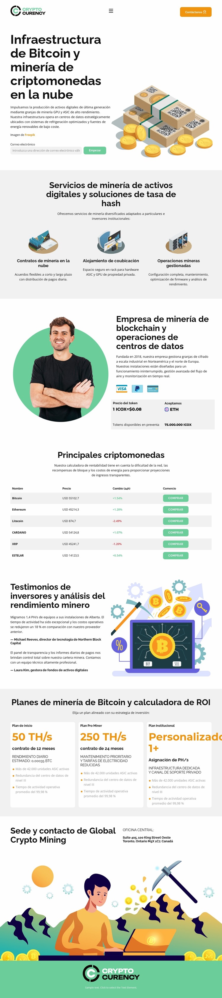 Minería de criptomonedas moderna Plantilla Joomla