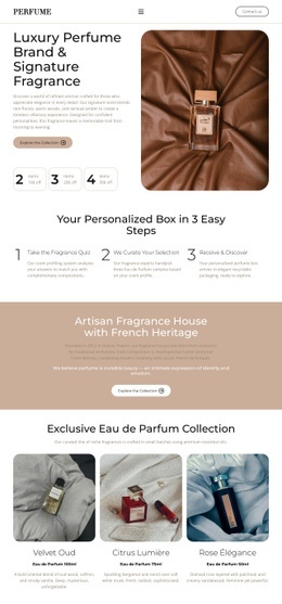 Elegant Eau de Parfum Html Code Examples