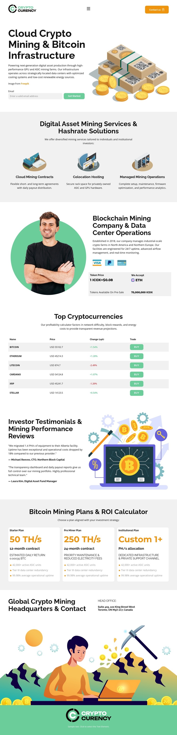 Modern Crypto Mining Joomla Template