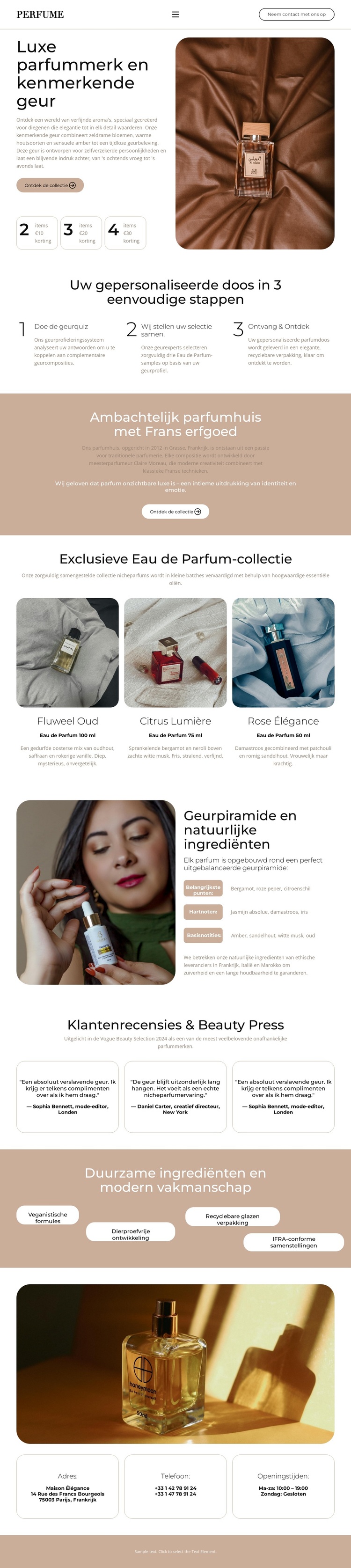 Elegante Eau de Parfum WordPress-thema