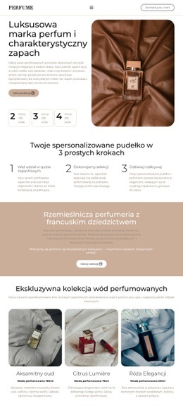 Elegancka woda perfumowana Projekty witryn internetowych