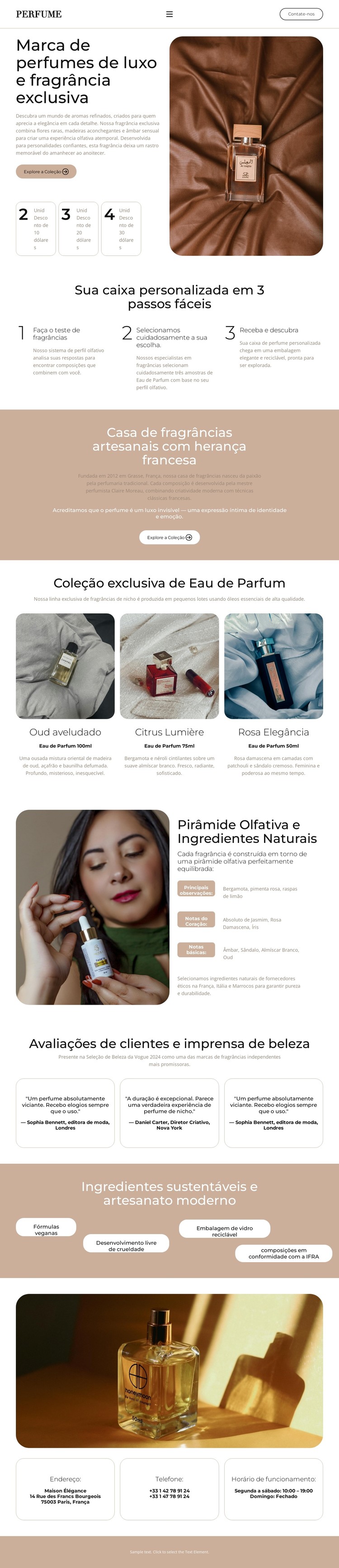 Eau de Parfum Elegante Template CSS