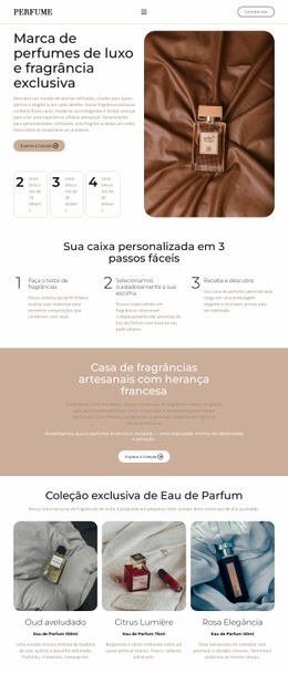 Eau de Parfum Elegante Modelos HTML5