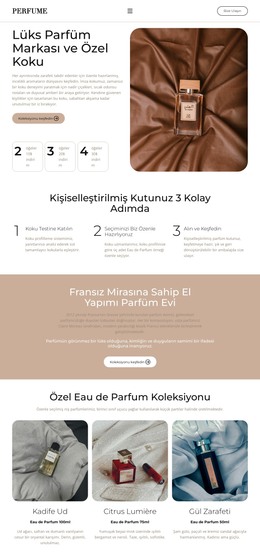 Zarif Eau de Parfum HTML Şablonları