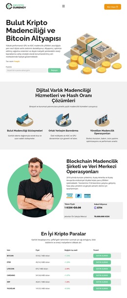 Modern Kripto Madenciliği - Özelleştirilebilir Profesyonel WordPress Teması