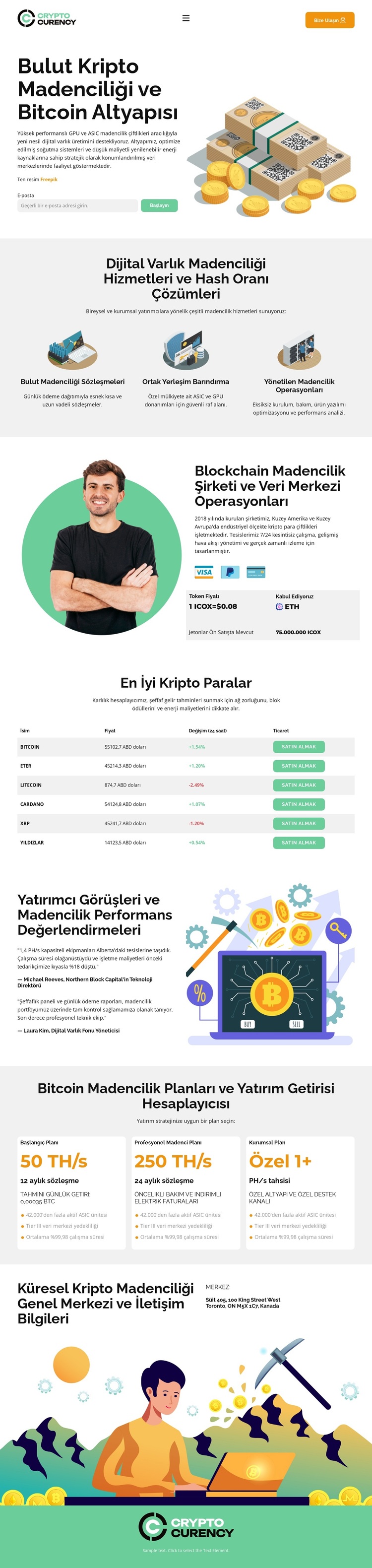 Modern Kripto Madenciliği WordPress Teması