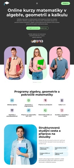 Profesionální matematické vzdělávání Šablony webových stránek