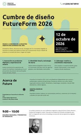 Evento Cumbre Creativa Plantilla HTML
