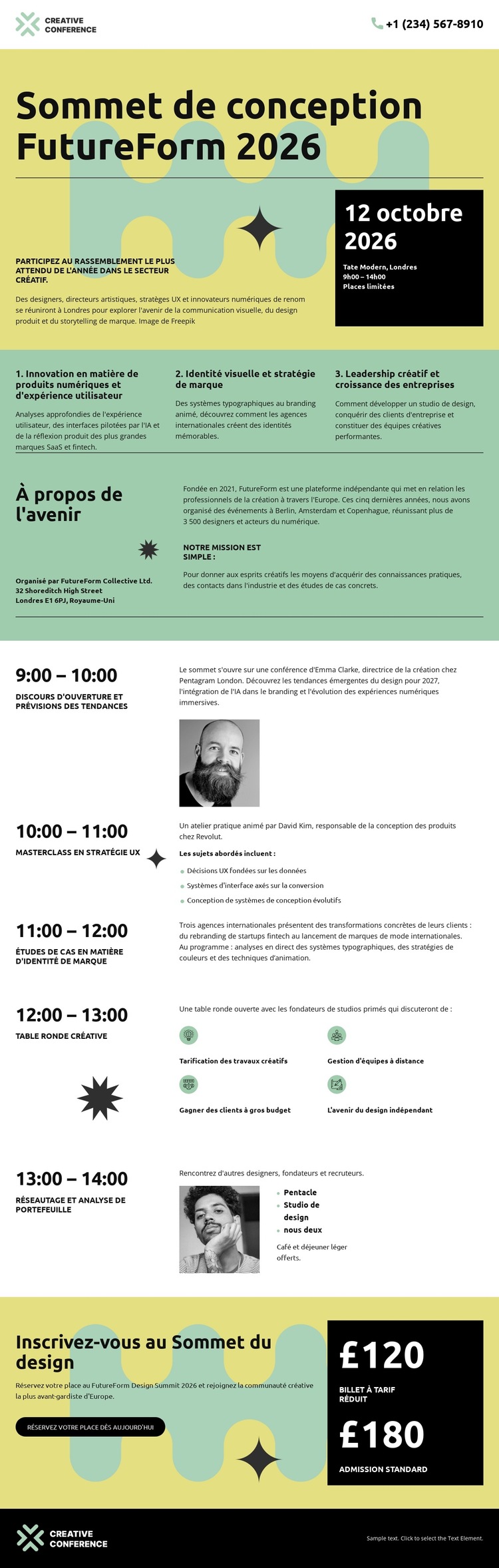 Événement du Sommet Créatif Modèle de site Web