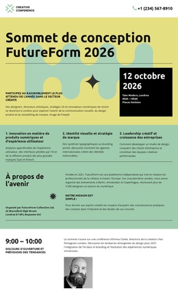 Événement Du Sommet Créatif - Modèle WordPress