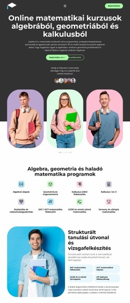 Professzionális matematikai oktatás Sablonok