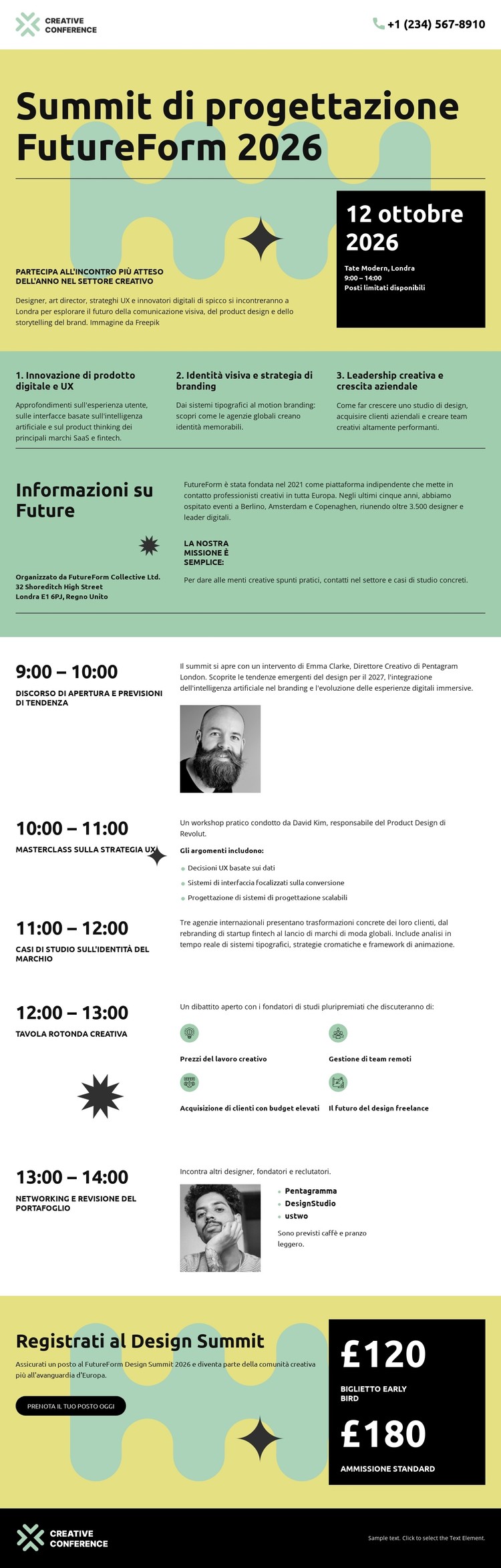 Evento del vertice creativo Modello CSS