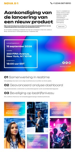 Evenement- en bedrijfsmededeling CSS-sjablonen