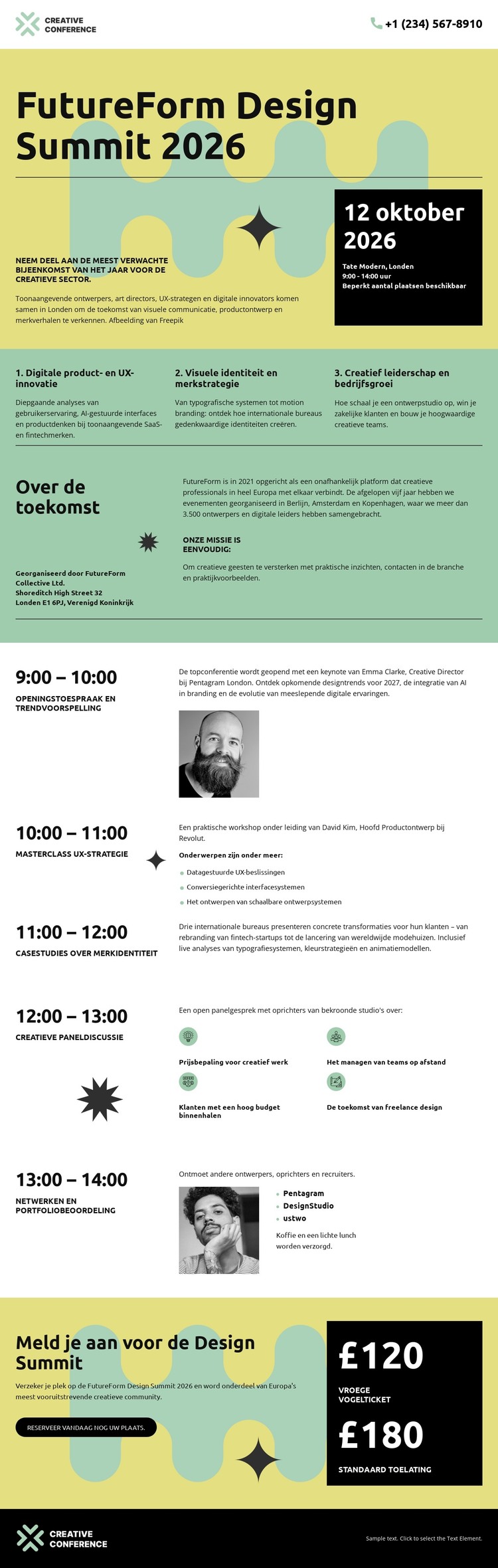 Creatieve topconferentie HTML-sjabloon