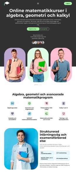Professionell matematikutbildning HTML-mallar