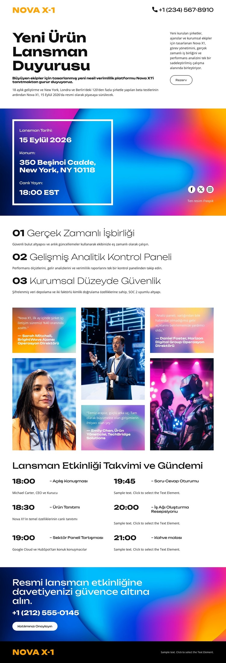 Etkinlik ve Kurumsal Duyuru HTML Şablonu