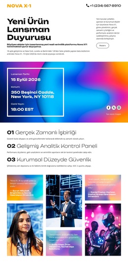 Etkinlik Ve Kurumsal Duyuru Için Bootstrap Teması Çeşitleri