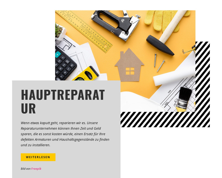 Wir bieten kritische Reparaturen an WordPress-Theme