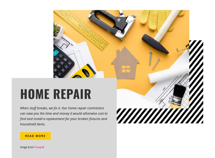 We offer critical repairs Homepage Design