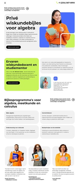 Privé wiskundebijles Website sjablonen