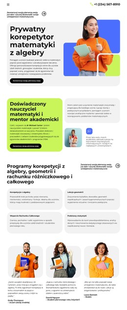 Prywatny Korepetytor Matematyki Darmowy Szablon Strony Internetowej CSS
