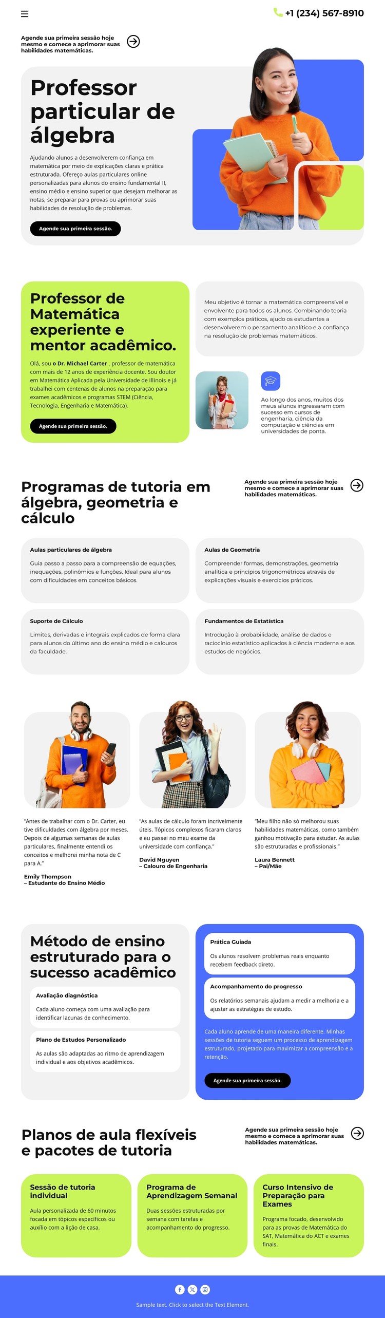 Professor particular de matemática Template CSS