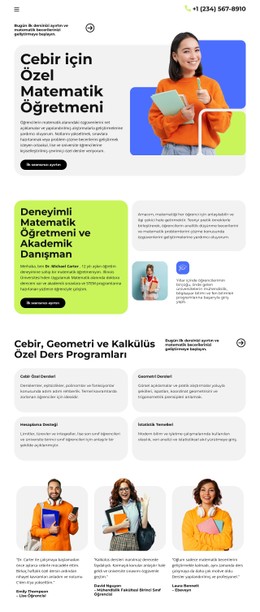 Özel Matematik Öğretmeni CSS Şablonu