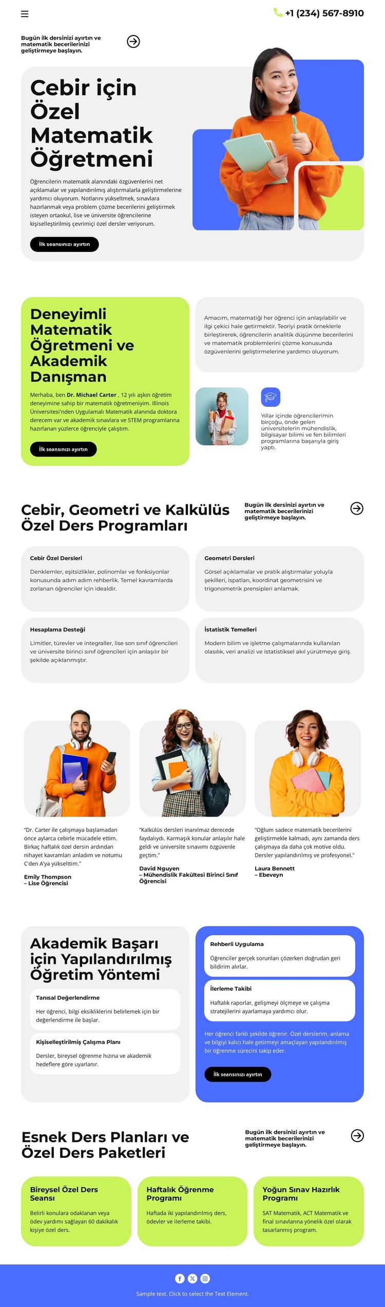 Özel Matematik Öğretmeni WordPress Teması