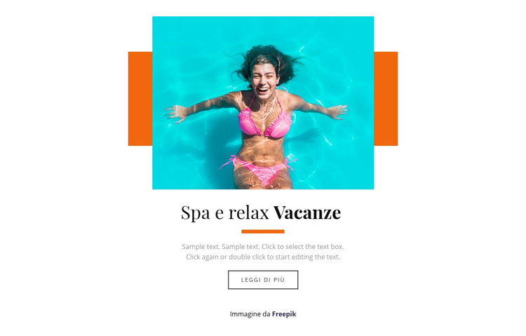 Vacanze relax Modello di sito Web