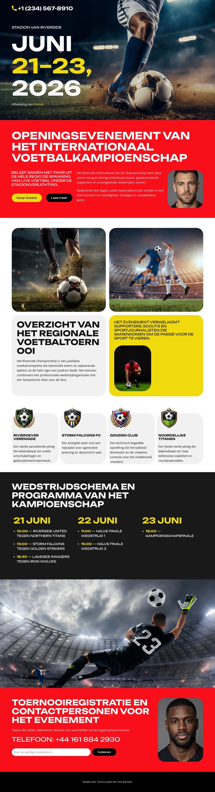 Voetbalkampioenschapsevenement WordPress-thema
