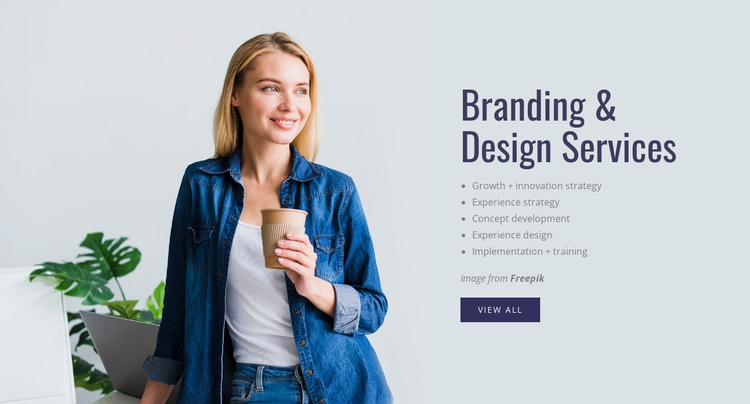 Every brand strategy is unique One Page Template