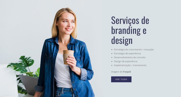 Cada estratégia de marca é única Design do site