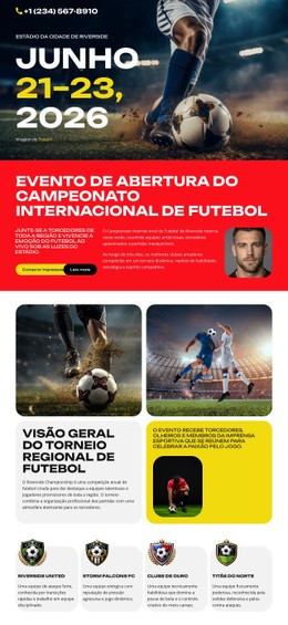 Evento Do Campeonato De Futebol Template CSS