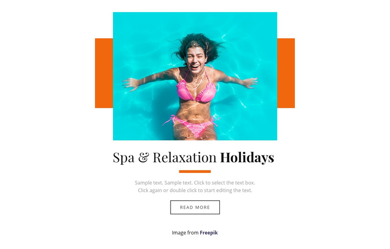 Relaxation holidays Web Page Design