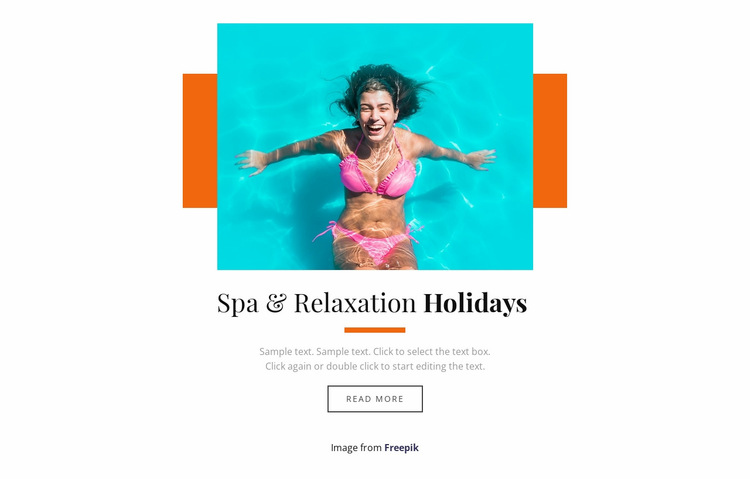 Relaxation holidays Website Builder Templates