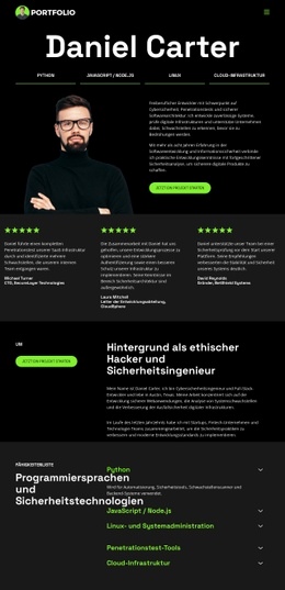Hacker-Entwickler-Portfolio Vorlagen
